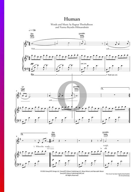 Human (Of Monsters and Men) Piano Sheet Music - OKTAV