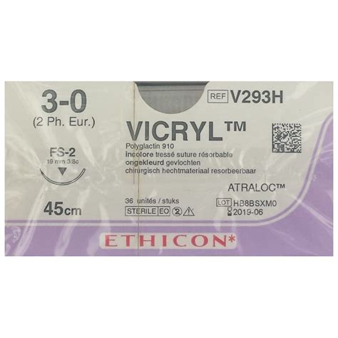 Vicryl 3-0 V293H FS-2 Hechtdraad – Veelzijdig en Betrouwbaar voor Chirurgie