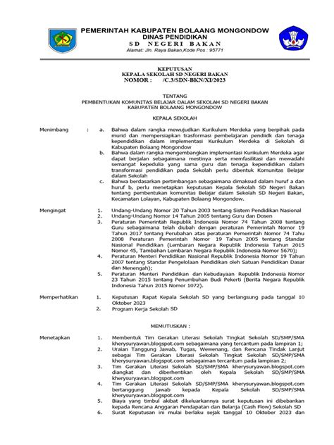 Contoh Sk Kombel Pdf