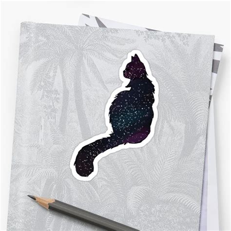 Galaxy Cat Sticker By Artdamnit