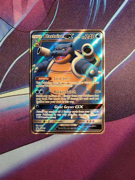 Blastoise Gx Sm Heavily Played Full Art Promo Pokemon Card Hp