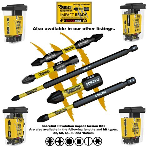 Sabrecut Mixed Impact Bits Pz Ph Tx Mm Milwaukee Dewalt Professional