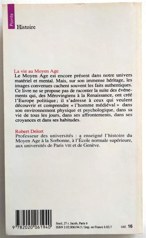 La Vie Au Moyen Age Robert Delort Verdi Editions