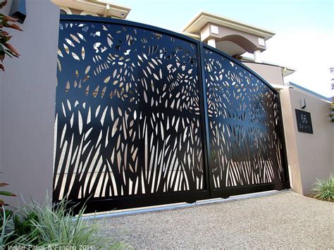 Laser Cut Front Entrance Gates Gold Coast Insular Patios And Fencing