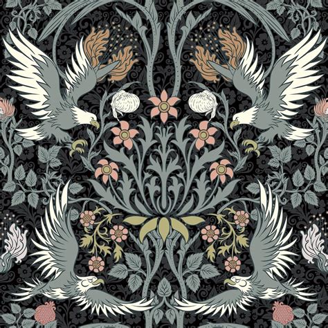 Abyssaly William Morris Peel And Stick Wallpaper Floral Removable Pink