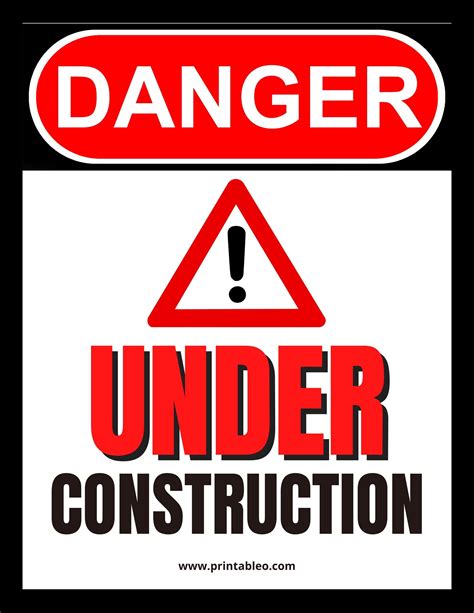 20+ Under Construction Sign - Printableo.Com