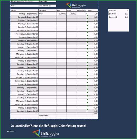 Toll Vorlage Zur Dokumentation Der T Glichen Arbeitszeit Datev