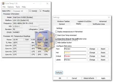 Core Temp v1.18.1 Free - Compact and Powerful Processor Monitoring Tool 