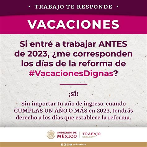 Vacaciones Es tu derecho Secretaría del Trabajo y Previsión Social