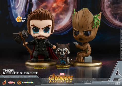 Hot Toys COSB444 Avengers Infinity War Cosbaby S Bobble Head Thor Rocket Groot