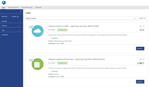 The Latest In Vmware Hands On Labs Newly Released And Recently Retired