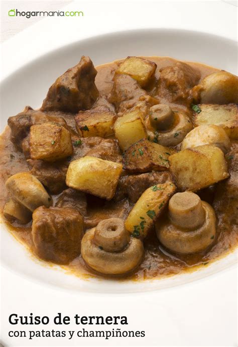 Receta De Guiso De Ternera Con Patatas Y Champi Ones Karlos Argui Ano