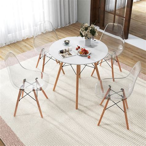 Tangkula Juego De Mesa De Comedor Para Juego De Mesa De Cocina Con