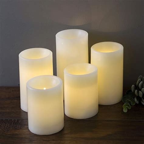 Amazon Martha Stewart Flameless Led Pillar Candles Ivory With