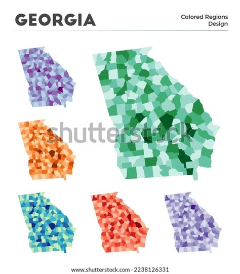 Georgia Map Collection Borders Georgia Your Stock Vector (Royalty Free ...