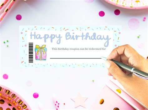 Printable Birthday Coupons, Birthday Coupons, Birthday Coupons Kids ...