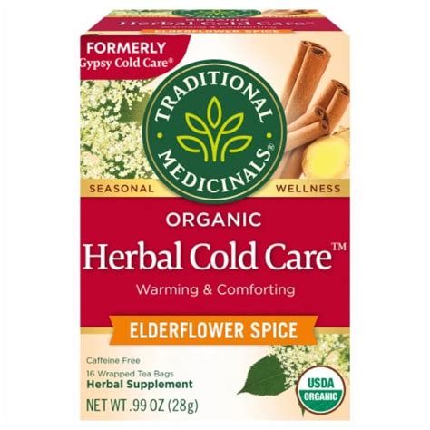 Traditional Medicinals Organic Herbal Cold Care Tea, 16ct - Smith’s ...