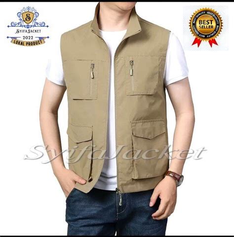 Jaket Rompi Pria Outdoor Rompi Lapangan Rompi Pria Keren Rompi