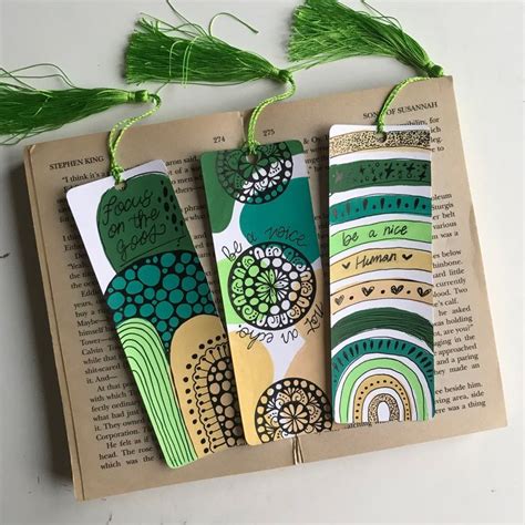 Mandala Bookmark Set Of Etsy Book Art Diy Handmade Bookmarks Diy