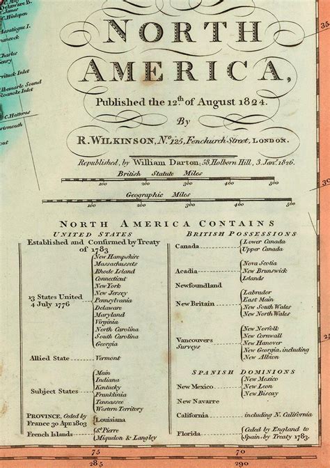 1824 Map of North America - Etsy