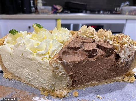 Mum Wows With Her Recipe For A Half Half Cheesecake Daily Mail Online