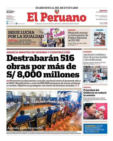 Diario El Peruano On Twitter Buenos D As Esta Es La Portada De Hoy