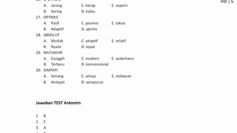 Panduan Psikotest Lkit Tes Verbal Beserta Jawabannya Youtube