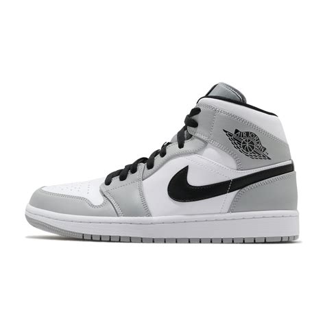 Nike Air Jordan 1 Mid 灰 白 黑 煙灰 Smoke Grey 男鞋【acs】 554724 092 蝦皮購物