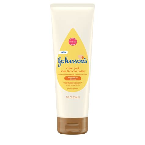 Johnsons Creamy Oil For Baby With Shea And Cocoa Butter 8 Fl Oz