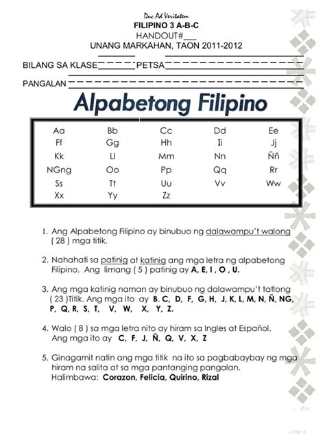 Paalpabeto Worksheet Grade 1 Alpabetong Filipino Worksheet For Grade 1 Maccallumimg08