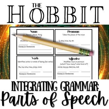 The Hobbit Novel Study Unit Activity Grammar Lesson By Your Best Drafts