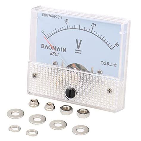 Baomain Analog Voltmeter 85c1 Dc 0 30v Rectangle Analog Volt Panel Meter Gauge Ebay