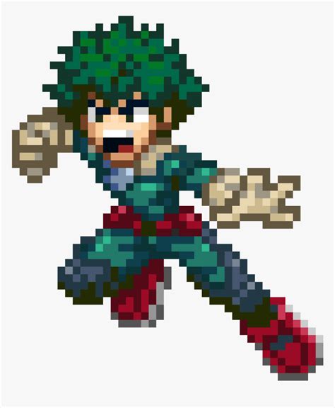 My Hero Academia Pixel Art Deku Hd Png Download Kindpng