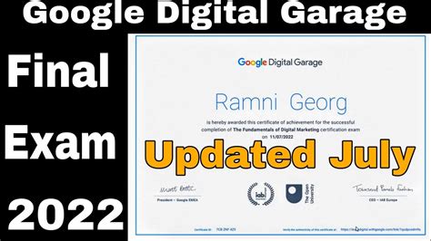 Google Digital Garage Final Exam Question Answer Latest Video Of