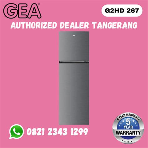 Jual Gea G Hd Inox Kulkas Pintu Top Mount Fridge Freezer Kab