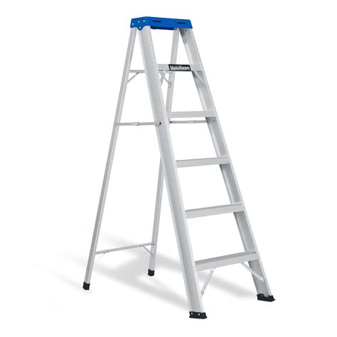 MoNiBloom 5 Step Ladder A Frame Aluminum Alloy Ladder With Tool Tray