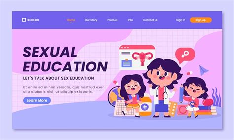 Free Vector Hand Drawn Sex Education Landing Page