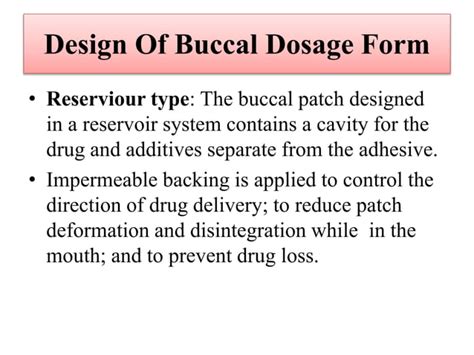 Buccal Drug Delivery System Ppt