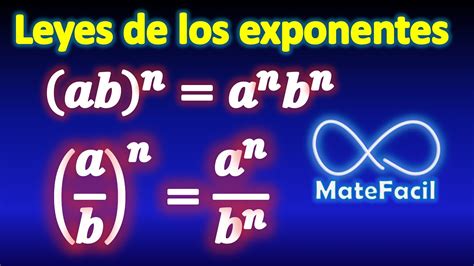 Leyes de los exponentes lista completa con ejemplos EXPLICADAS SÚPER