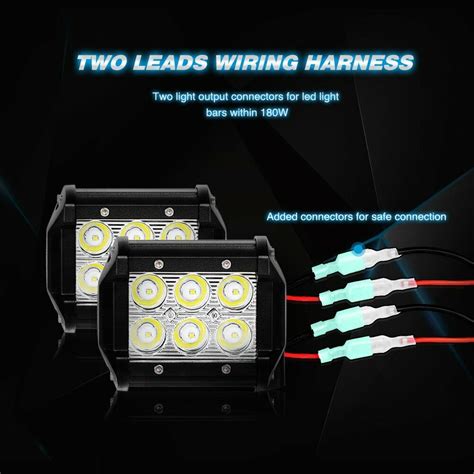 Kit de arnés de cableado barra de luz LED NILIGHT 12V 40 amperios relé