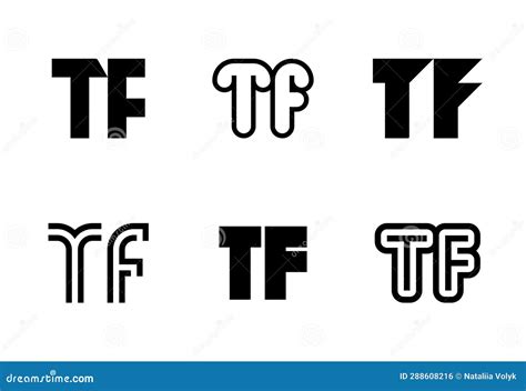 Set Of Letter Tf Logos Stock Vector Illustration Of Design