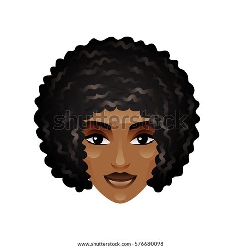 African Girl Face Isolated Cartoon Vector Stock Vector Royalty Free 576680098 Shutterstock