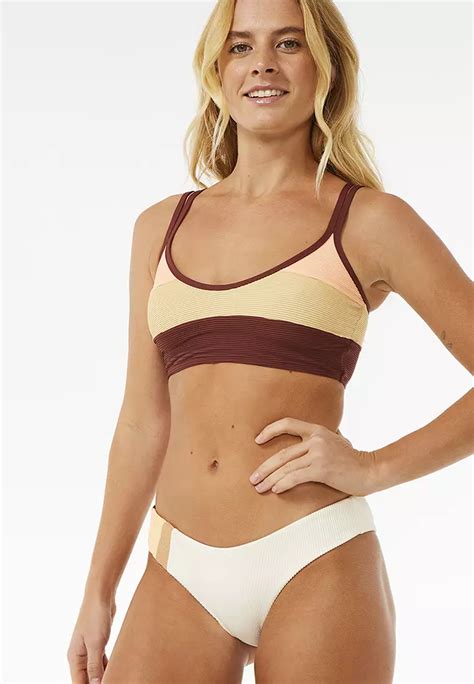 Buy Rip Curl Block Party Spliced Cheeky Hip Bikini Bottom Online