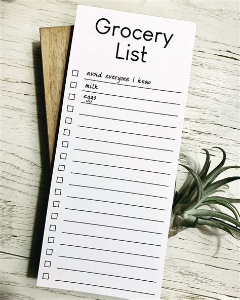 Grocery List Clipart