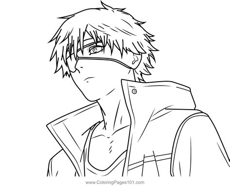 Denji Wears An Eyepatch Chainsaw Man Coloring Page Coloring Pages