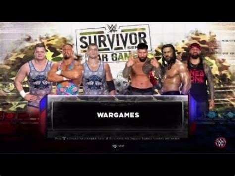 WWE 2K23 War Games Team Bron Breakker Vs The Bloodline Survivor