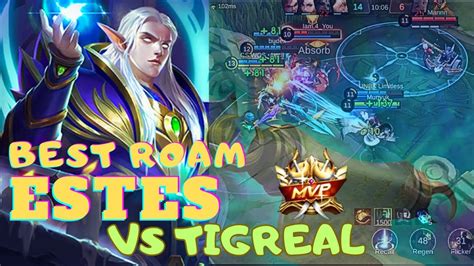 Best Roam Estes Vs Tigreal Solo Ranked Musuh Auto Rata Mvp New