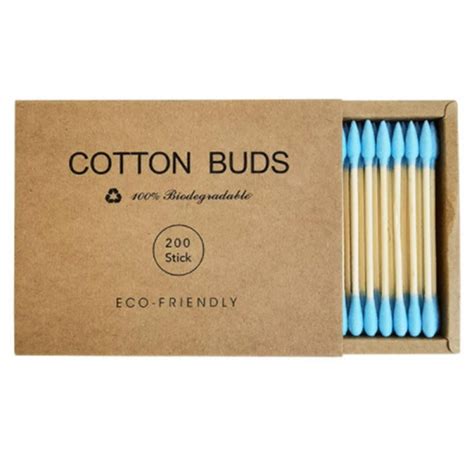 Bamboo Cotton Swabs 200 Count Vegan Cotton Swabs Eco Friendly Q