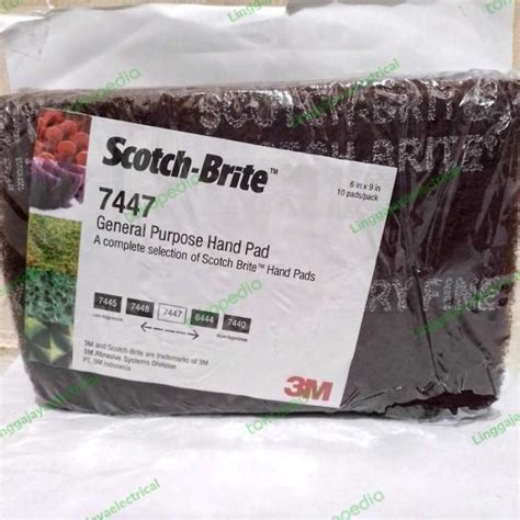 Promo Scotch Brite 3M Tyoe 7447 Scouring Pad 3M Amplas 10 Pcs Diskon 23