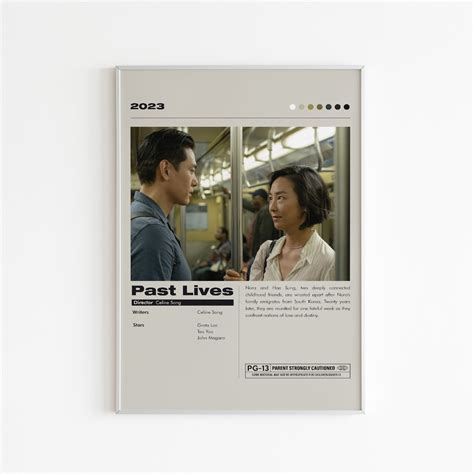 Past Lives Movie Poster Minimalist Movie Poster Celine Song Custom ...